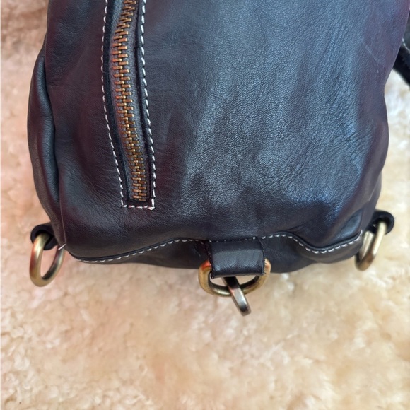 Dark Grey Leather Sling/Crossbody Bag - New - Picture 6 of 8